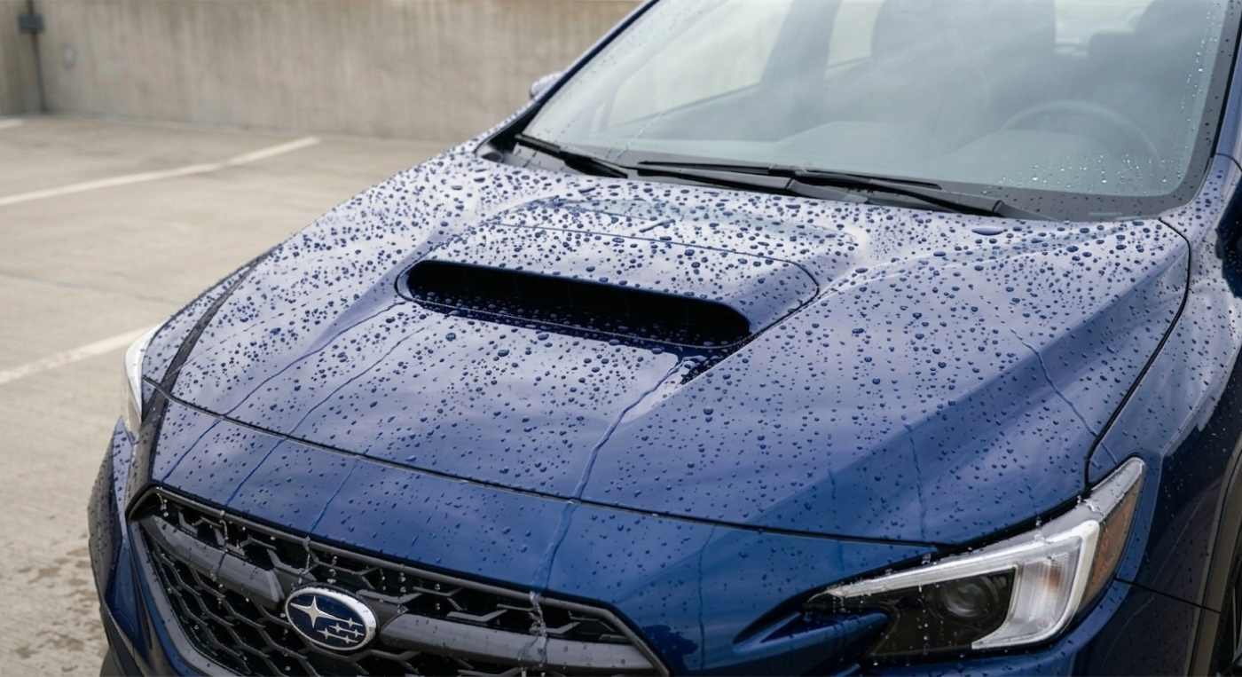 Paint enhancement polish bringing back gloss on a vehicle